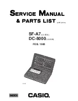 Casio DC-8000 Service Manual & Parts List preview