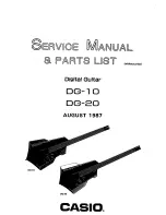 Preview for 1 page of Casio DG-20 Service Manual & Parts List