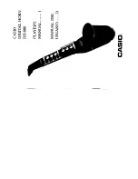 Preview for 1 page of Casio DH-800 Player'S Manual