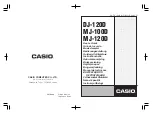 Casio DJ0120D User Manual preview