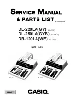 Предварительный просмотр 1 страницы Casio DL-220LA(GY) Service Manual & Parts List