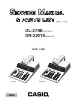 Casio DL-270B Service Manual preview