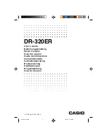 Casio DR-320ER User Manual preview
