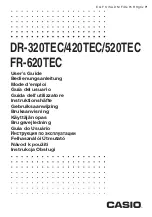 Preview for 1 page of Casio DR-320TEC User Manual