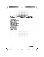 Casio DR-420TER User Manual preview