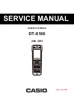 Casio DT-X100 Series Service Manual preview