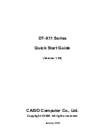 Casio DT-X11M10E Quick Start Manual preview