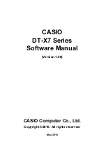 Casio DT-X7 Series Software Manual preview