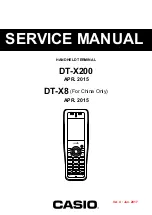 Предварительный просмотр 1 страницы Casio DT-X8 Series Service Manual