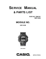 Casio DW-6100CF Service Manual & Parts List предпросмотр