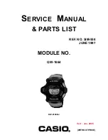 Casio DW-9100BJ Service Manual & Parts List preview