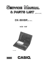 Casio DX-500BR Service Manual & Parts Manual preview