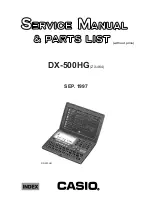 Casio DX-500HG Service Manual And Parts List preview
