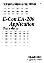 Casio E-Con EA-200 User Manual preview