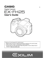 Preview for 1 page of Casio EExilim X-FH25 User Manual