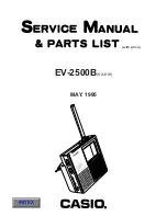 Casio EV-2500B Service Manual & Parts List предпросмотр