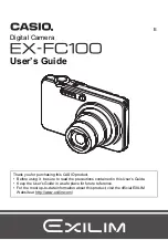 Casio EX-FC100BK User Manual preview