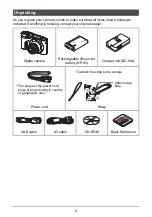 Preview for 2 page of Casio EX-FH100BK User Manual