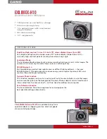 Casio EX-H10BK Specification preview