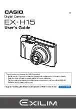 Casio EX-H15BK User Manual preview