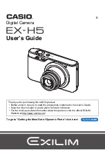 Casio EX-H5BK User Manual preview