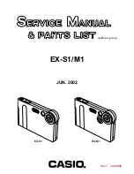 Casio EX-M1 - EXILIM Digital Camera Service Manual And Parts List preview