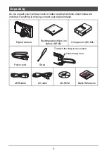 Preview for 2 page of Casio EX-S10BE - EXILIM CARD Digital Camera User Manual