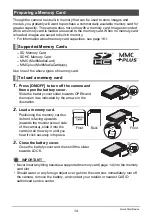 Preview for 14 page of Casio EX-S10BE - EXILIM CARD Digital Camera User Manual