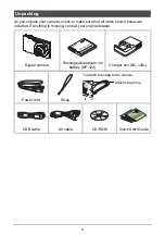 Preview for 2 page of Casio EX-S200BE User Manual