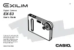 Предварительный просмотр 1 страницы Casio EX-S3 - Exilim 3MP Digital Camera User Manual