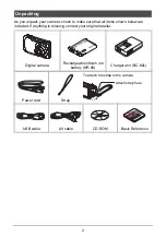 Предварительный просмотр 2 страницы Casio EX S5PE - EXILIM CARD Digital Camera User Manual