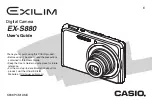 Preview for 1 page of Casio EX-S880BK - EXILIM CARD Digital Camera User Manual