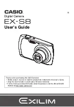 Casio EX-S8BE User Manual preview