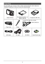 Preview for 2 page of Casio EX-S8BE User Manual