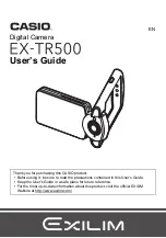 Предварительный просмотр 1 страницы Casio EX-TR50 User Manual