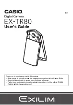 Preview for 1 page of Casio EX-TR80 User Manual