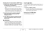 Preview for 252 page of Casio EX-V8 - EXILIM Hi-Zoom Digital Camera User Manual