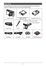 Preview for 2 page of Casio EX-Z100BE - EXILIM ZOOM Digital Camera User Manual