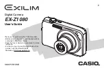 Casio EX-Z1080 - EXILIM Digital Camera User Manual preview