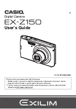 Casio EX-Z150 - EXILIM ZOOM Digital Camera User Manual preview