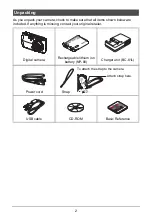 Preview for 2 page of Casio EX-Z16BK User Manual