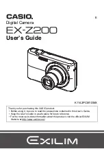 Casio EX-Z200 - EXILIM Digital Camera User Manual preview