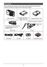 Preview for 2 page of Casio EX-Z2000 - EXILIM Digital Camera User Manual