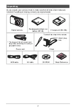 Preview for 2 page of Casio EX-Z21 - EXILIM Digital Camera User Manual