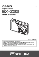 Preview for 1 page of Casio EX-Z22 - EXILIM Digital Camera User Manual