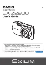 Casio EX-Z2200 - EXILIM Digital Camera User Manual preview