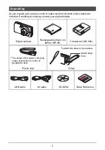 Предварительный просмотр 2 страницы Casio EX-Z25 - EXILIM Digital Camera User Manual