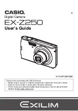 Preview for 1 page of Casio EX Z250 - EXILIM ZOOM Digital Camera User Manual