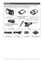 Preview for 2 page of Casio EX Z250 - EXILIM ZOOM Digital Camera User Manual