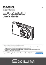 Casio EX-Z280SR - 12.1MP Digital Camera User Manual preview